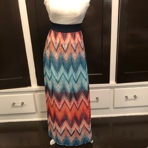 NWT Trixxi multi-color strapless dress size M